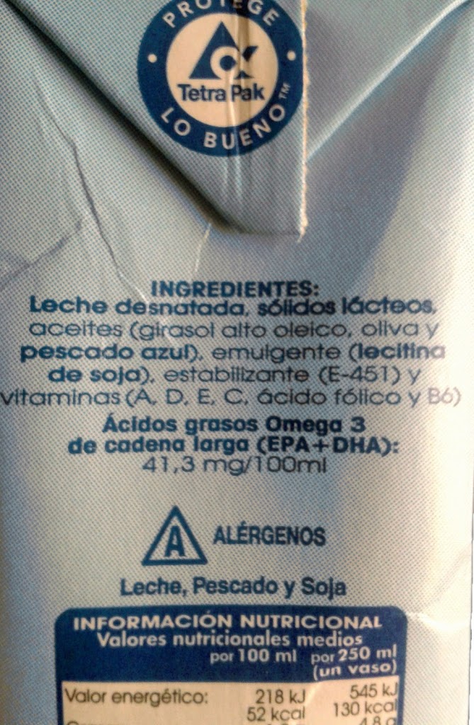 Leche Omega 3: Mejor sin fosfatos - No+Aditivos