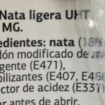 Ingredientes nata Día